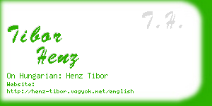 tibor henz business card